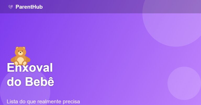 Enxoval do Bebê: Lista Completa do que Realmente Precisa