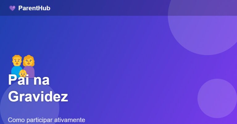 Como o Pai Pode Participar Ativamente Desde a Gravidez