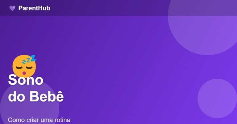Sono do Bebê: Como Criar uma Rotina que Funciona de Verdade